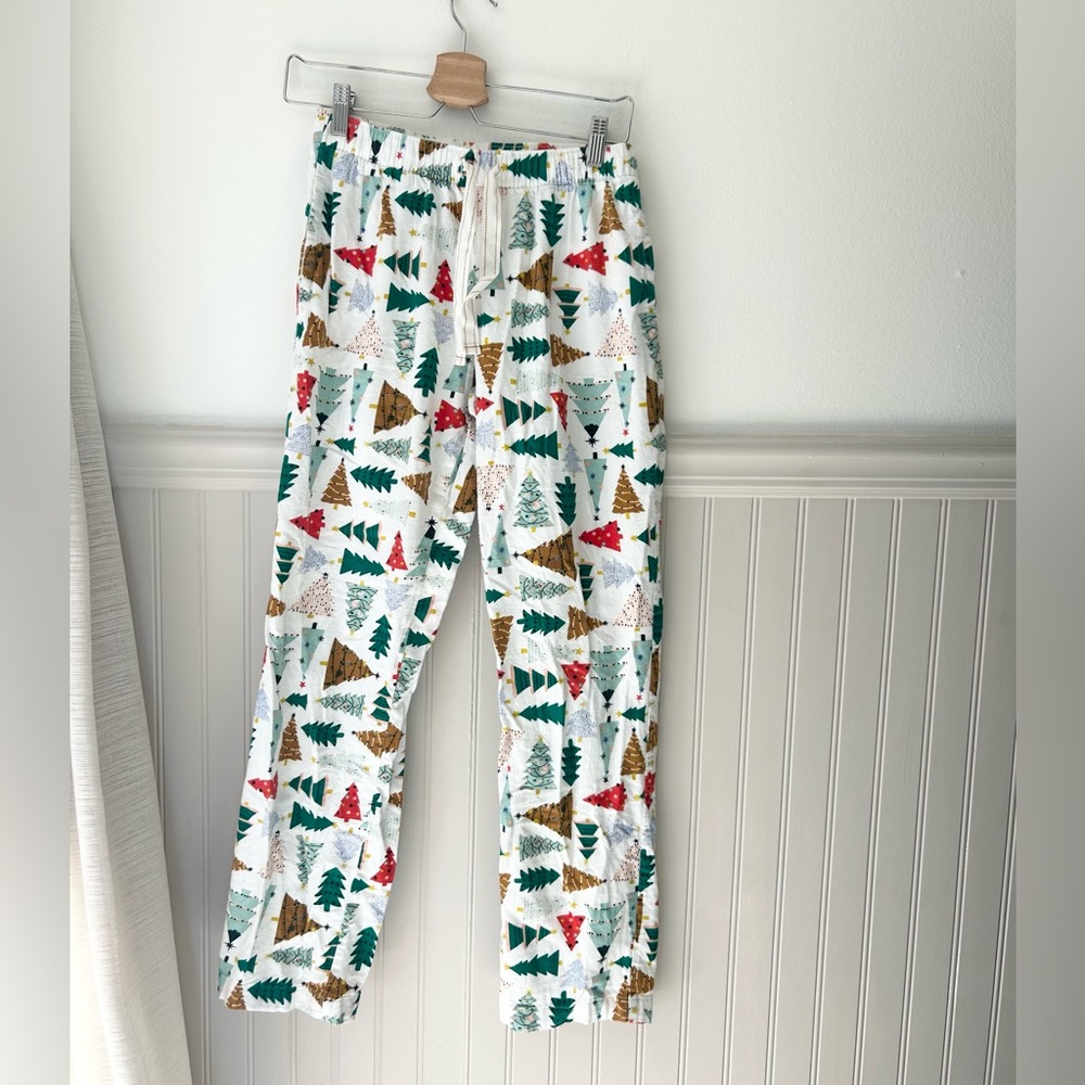 Old Navy XS 100% Cotton Festive Tree Print Pajama Lounge Pants